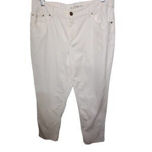 Chico's Platinum Skimmer White High Waisted Denim Ankle Jeans Size 1.5/M/10